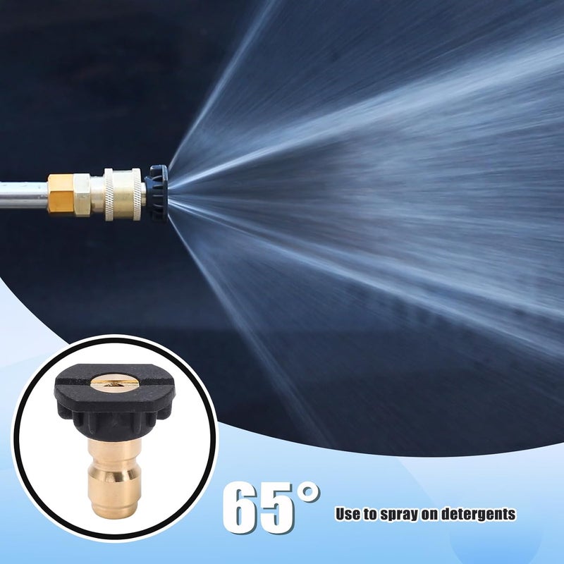 VIPRUSH Pressure Washer Tips, 7 Pack Power Washer Soap Nozzles, 65 Degree Black, 1/4 Inch Quick Connect, 4000 PSI - Image 2